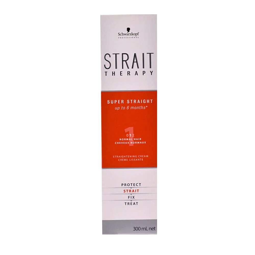 Schwarzkopf Strait Styling Therapy Straightening Curly Hair 0 300 Ml - Glättungssystem für normales Haar