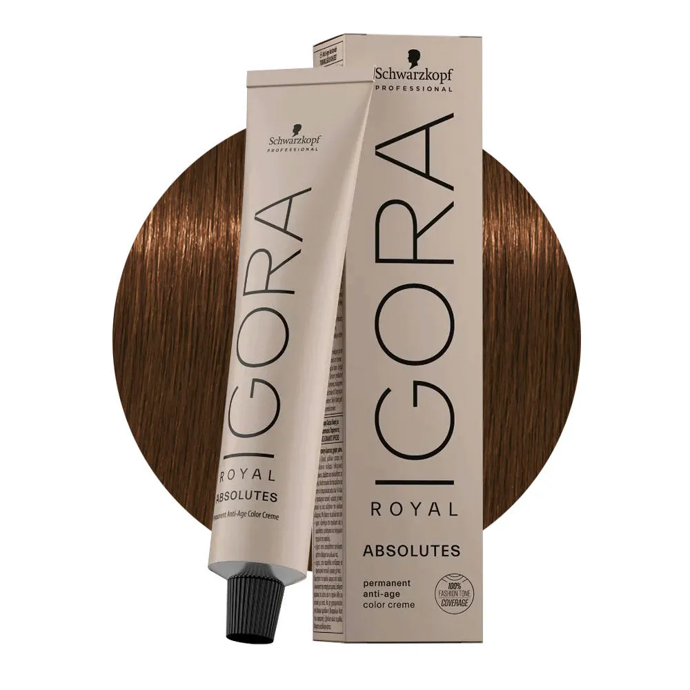 Schwarzkopf Igora Royal Absolutes 7-460 Beige-Naturschokolade Mittelblond 60ml - Permanente Färbung