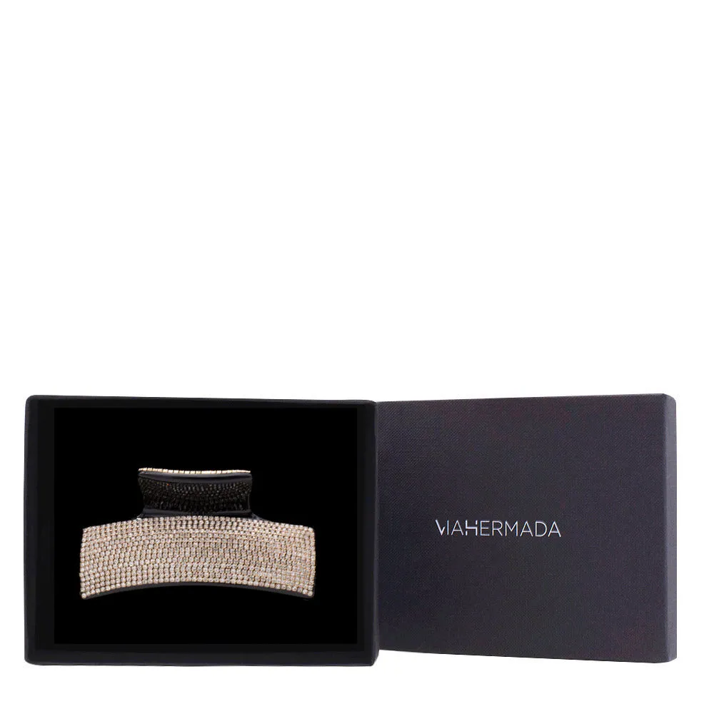 VIAHERMADA Eleganter Haarschneider mit weißen Strasssteinen