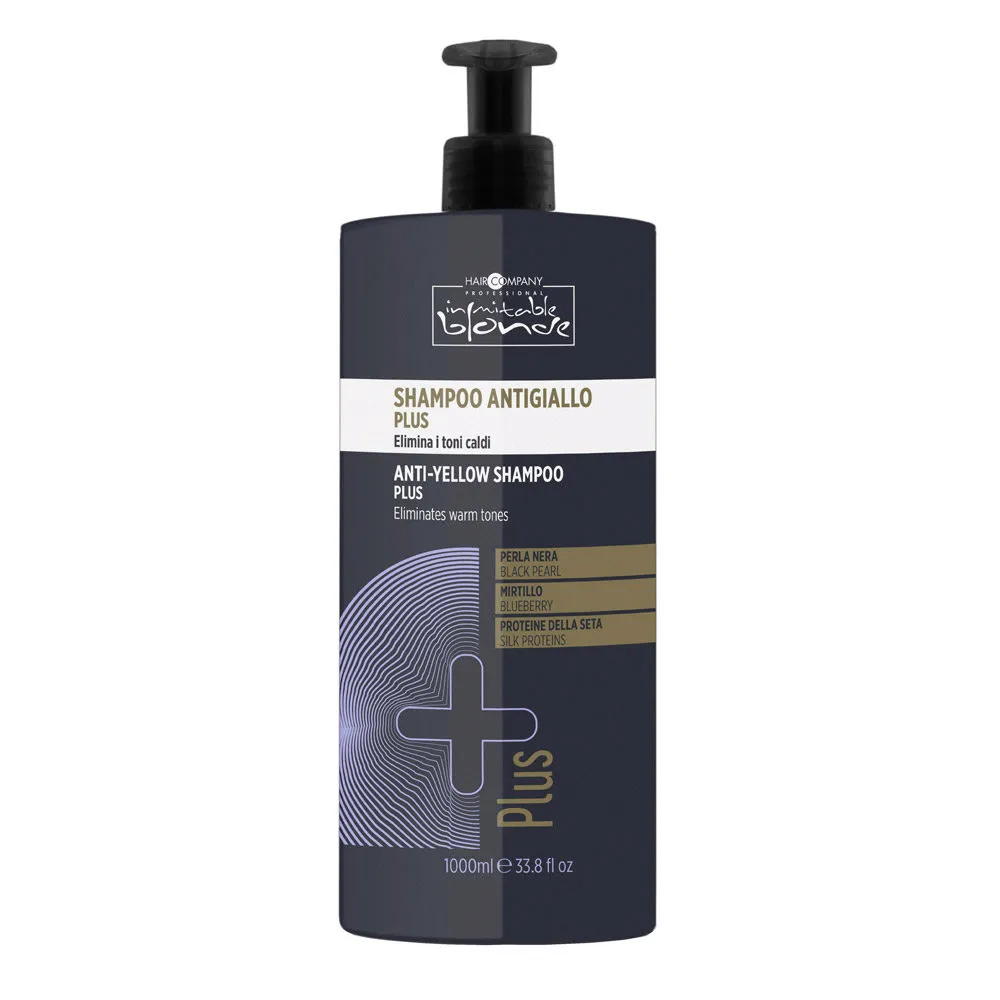 Hair Company Inimitable Blonde Anti-Yellow Shampoo Plus 1000ml - Anti-Gelbstich Shampoo Plus