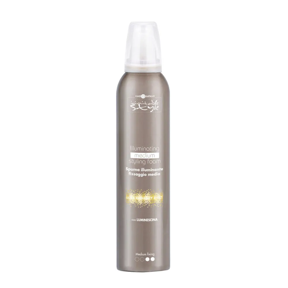 Hair Company Inimitable Style Illuminating Medium Styling Foam 250ml - Leuchtendes Mousse mit mittlerem Halt