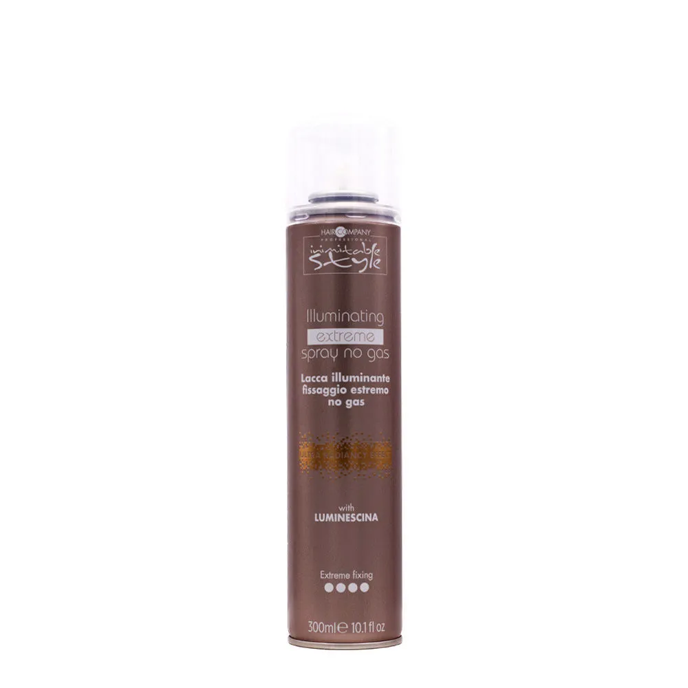 Hair Company Inimitable Style Illuminating Extreme Spray No Gas 300ml - Leuchtendes Haarspray mit extremem Halt ohne Gas