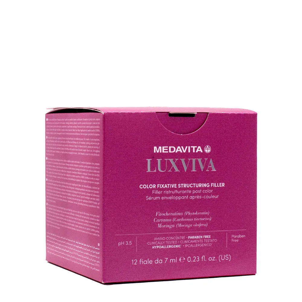 Medavita Luxviva Color Fixative Structuring Filler 12x7ml - Restrukturierungsfüller nach der Haarfarbe
