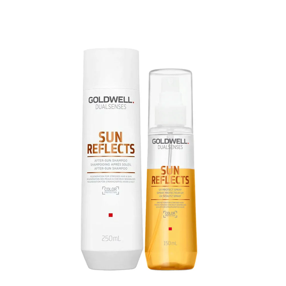 Goldwell Dualsenses Sun Reflects After-Sun Shampoo 250ml UV Protect Spray 150ml