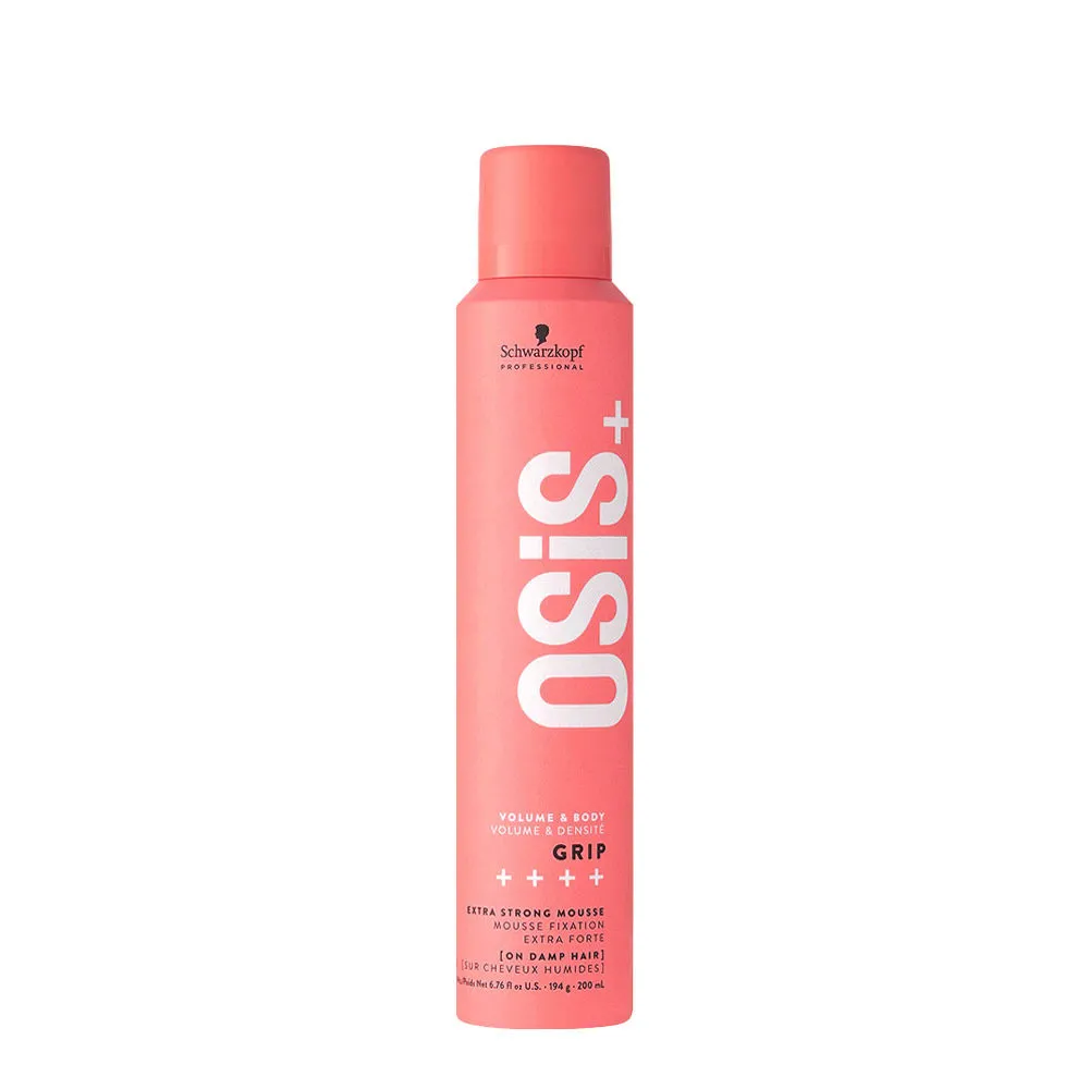 Schwarzkopf Osis Volume & Body Grip 200ml - Volumenmousse mit extra starkem Halt