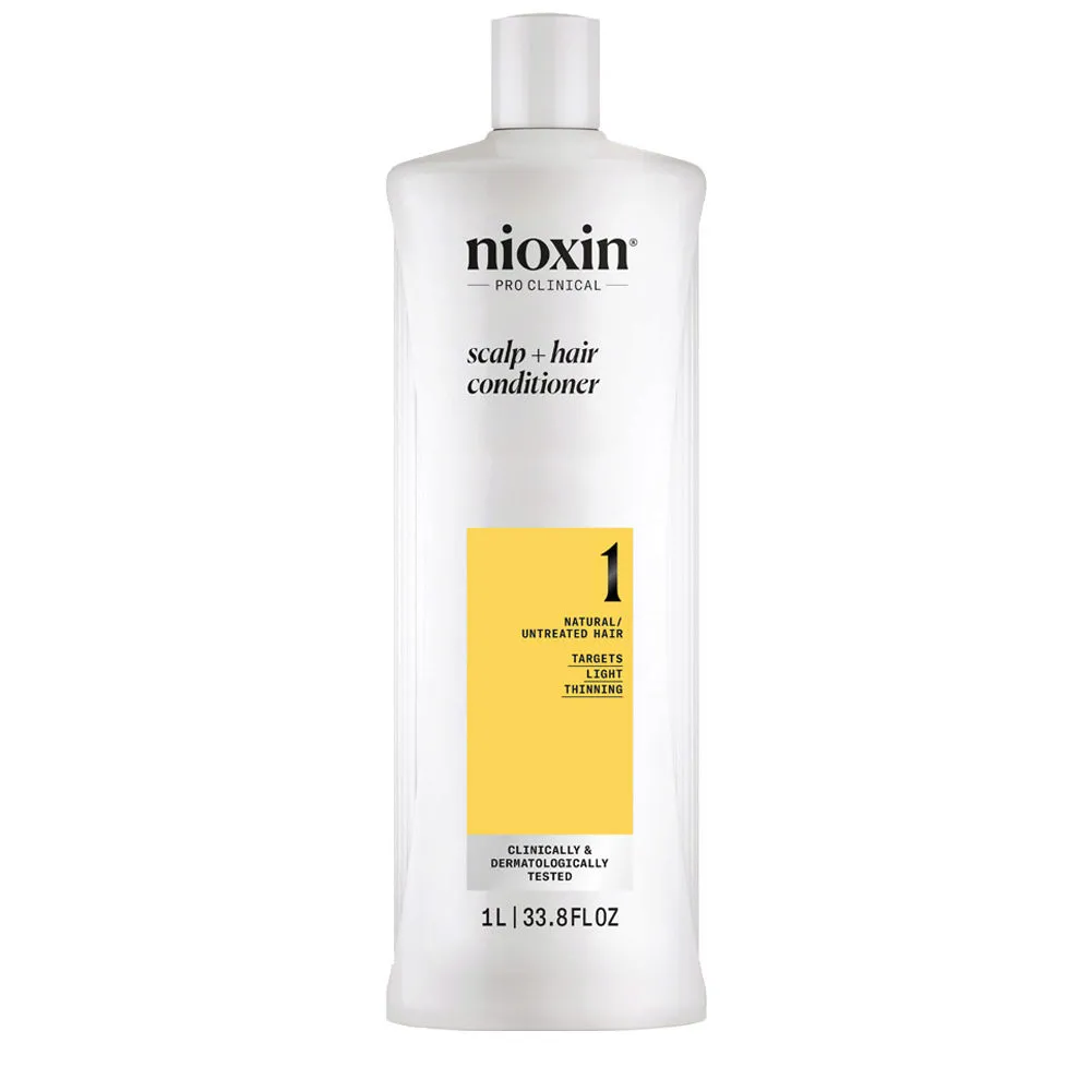 Nioxin Sistema 1 Scalp + Hair Conditioner 1000ml - stärkende Spülung für leicht dünner werdendes Haar