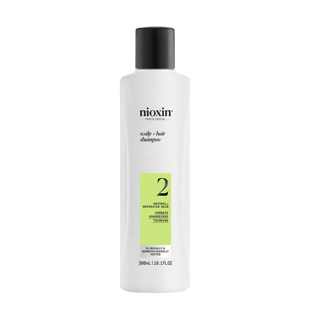 Nioxin Sistema 2 Scalp + Hair Shampoo 300ml - Shampoo für natürliches Haar bei fortgeschrittener Ausdünnung