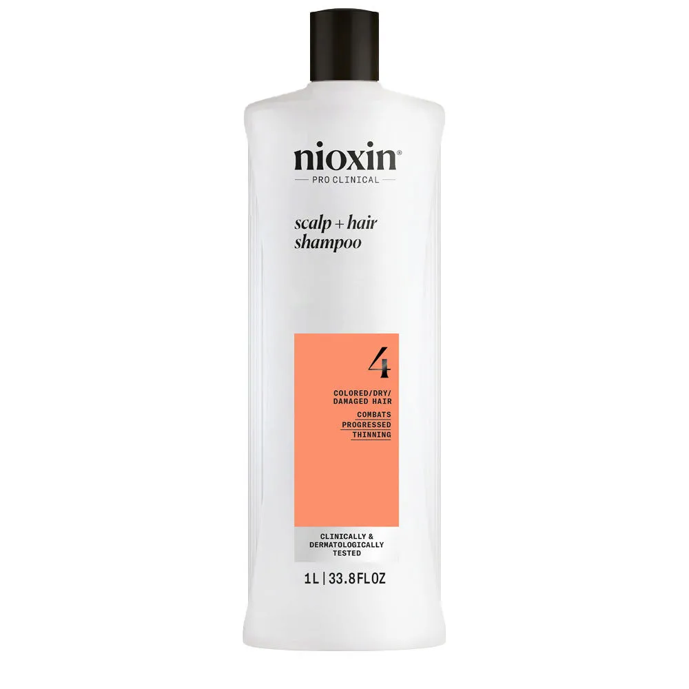 Nioxin Sistema 4 Scalp + Hair Shampoo 1000ml - stärkendes Shampoo für strapaziertes Haar