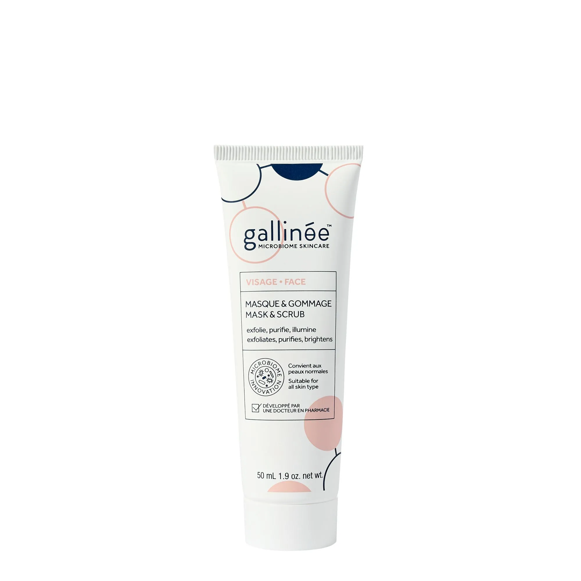 Gallinée Face Mask Scrub - Gesichtsmaske mit sanftem Peeling-Effekt - Gegen vergrößerte Poren und für ein verfeinertes Hautbild