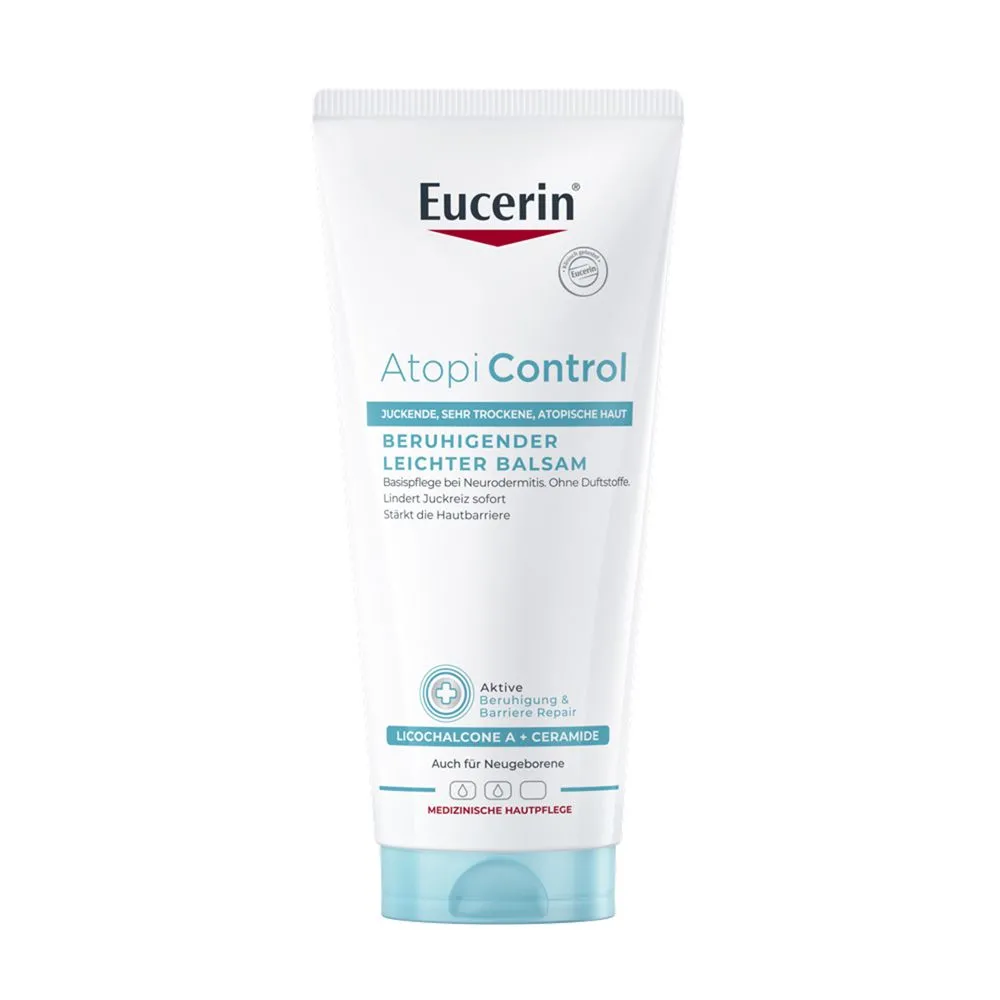 Eucerin® AtopiControl Beruhigender Leichter Balsam – Basispflege für Neurodermitis und sehr trockene Haut
