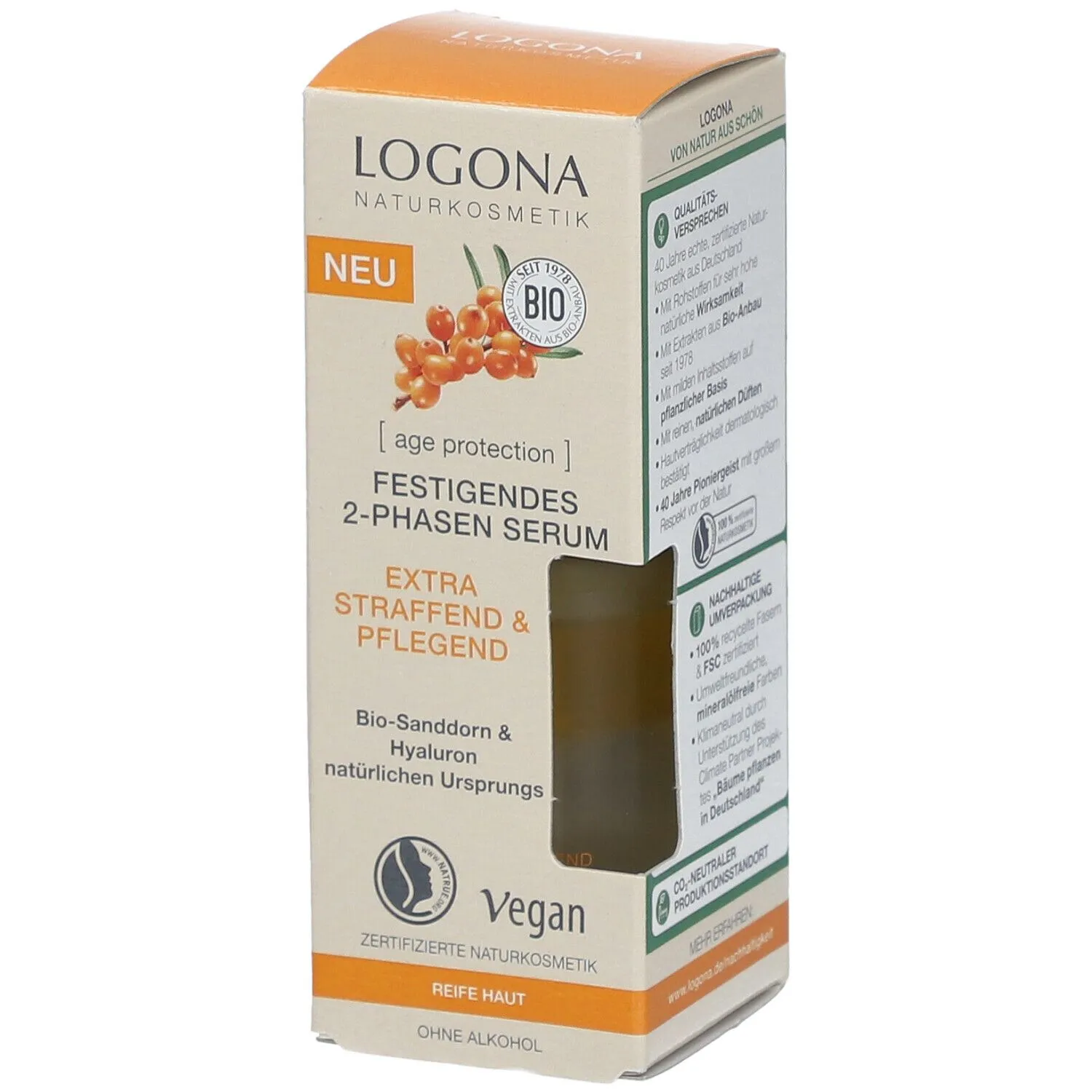LOGONA NATURKOSMETIK FESTIGENDES 2-PHASEN SERUM
