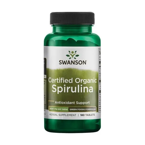 Swanson Grüne Lebensmittel Formeln zertifizierte Bio-Spirulina 500 mg