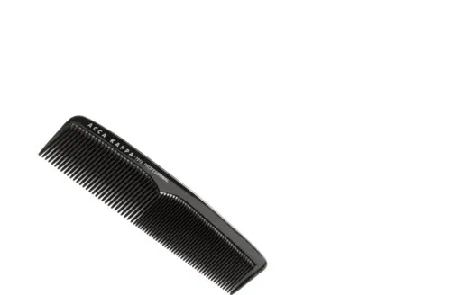 Acca Kappa Professional Fine Coarse Pocket Comb With Pouch – 7012 Black
