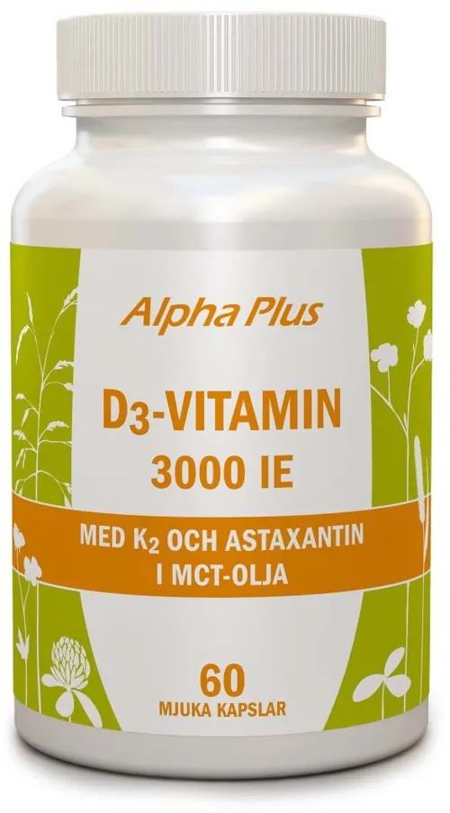 Alpha Plus D3-vitamin 3000 IE + K2 60 St.