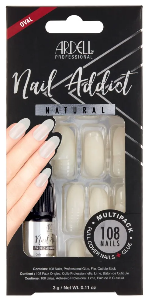Ardell Nail Addict Natural Multipack Oval