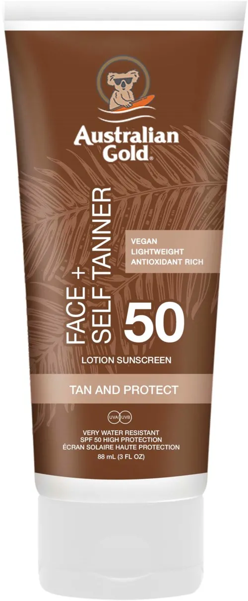 Australian Gold SPF 50 Face + selftanner 88 ml