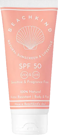 Beachkind Natural sunscreen sensitive fragrance free SPF50 50 ml