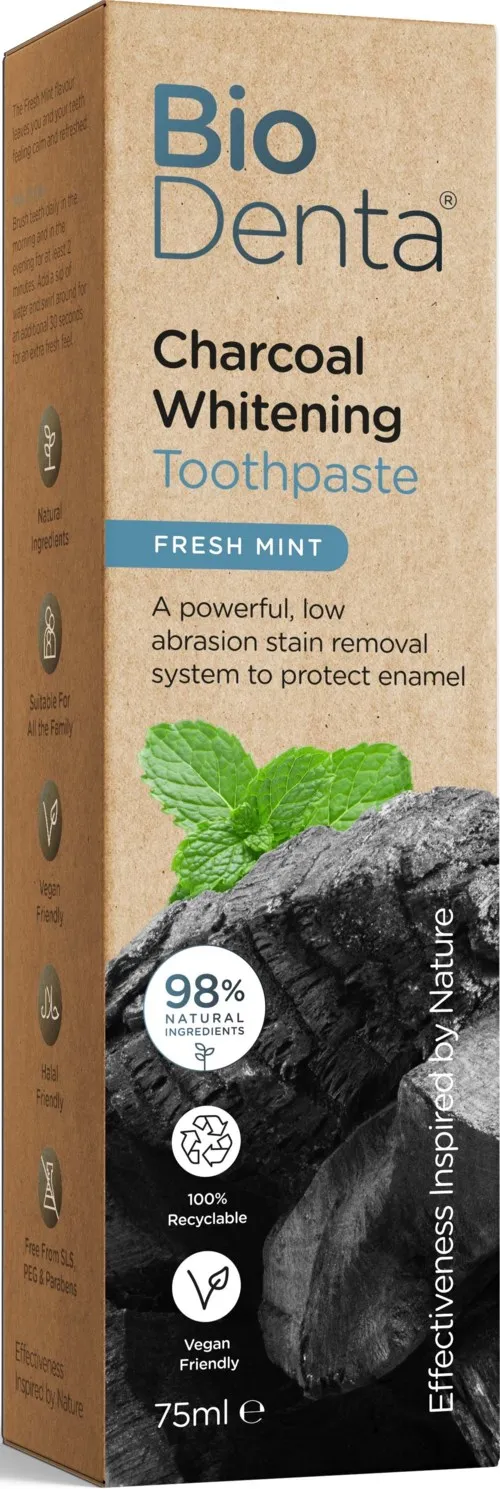 Beconfident CHARCOAL Whitening Toothpaste Fresh Mint 75 ml