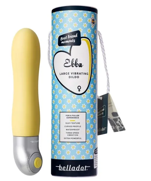 Belladot Ebba Large Vibrating Dildo Yellow
