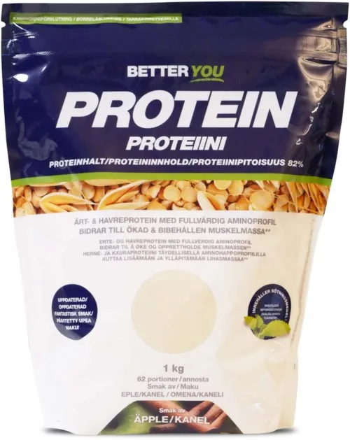 Better You Ärt och havreprotein Äpple Kanel 1000 g