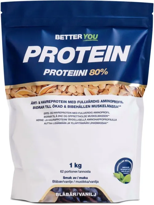 Better You Ärt och havreprotein Blåbär Vanilj 1000 g