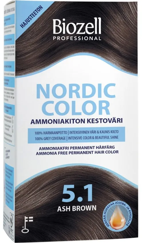 Biozell Nordic Color Permanent Hair Color Ash Brown 5.1