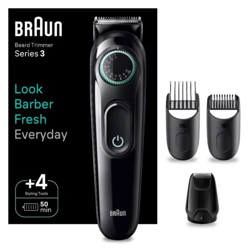 Braun Beard Trimmer Series 3 BT3421 Trimmer For Men With 62
