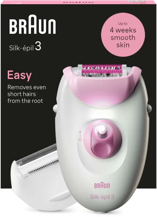 Braun Silk-épil 3 Corded Epilator For Hair Removal Weeks Of Smooth Skin 3-031