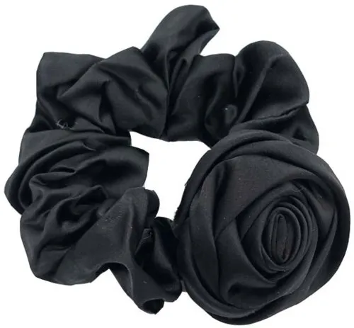By Lyko Flower Scrunchie Black