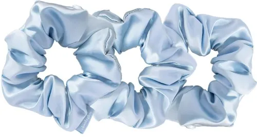 Cloud & Glow  Silk Scrunchies 4 cm Sky Blue