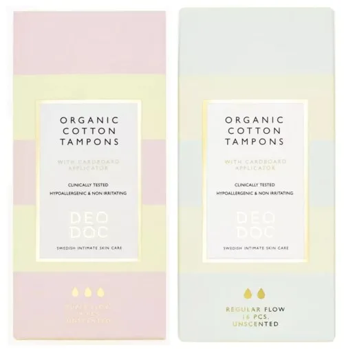 DeoDoc Organic Cotton Tampons Super & Regular