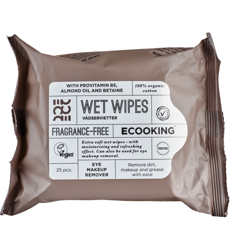 Ecooking Wet Wipes Fragrance Free 25 Pieces