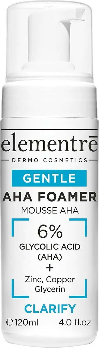 elementrē Aha Foamer Gentle Cleanser 6% Alpha Hydroxy Acid 120 ml
