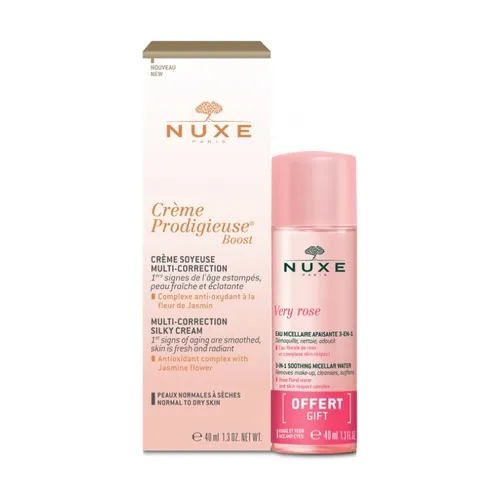 Nuxe Crème prodigieuse boost + Sehr rosa Mizellenwasser