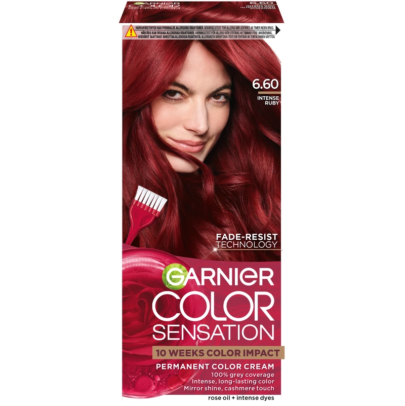 Garnier Color Sensation Permanent Color Cream - 6.60 Intense Ruby