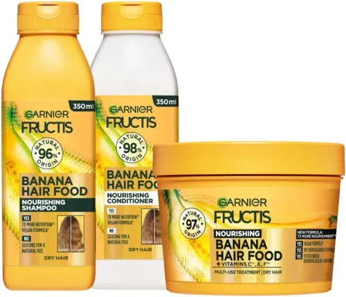 Garnier Fructis Hair Food Banana Trio Kit - Shampoo + Conditioner + Mask