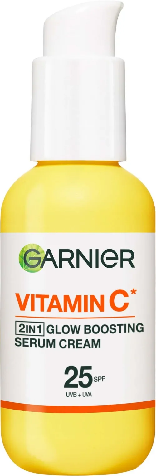 Garnier  Vitamin C* 2In1 Glow Boosting Serum Cream SPF25 For Dull Skin 50 ml