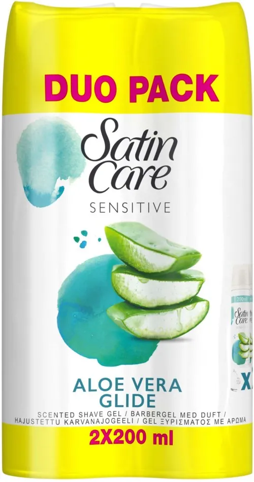 Gillette Venus Satin Care Shaving Gel Sensitive Aloe Vera Glide 400 ml