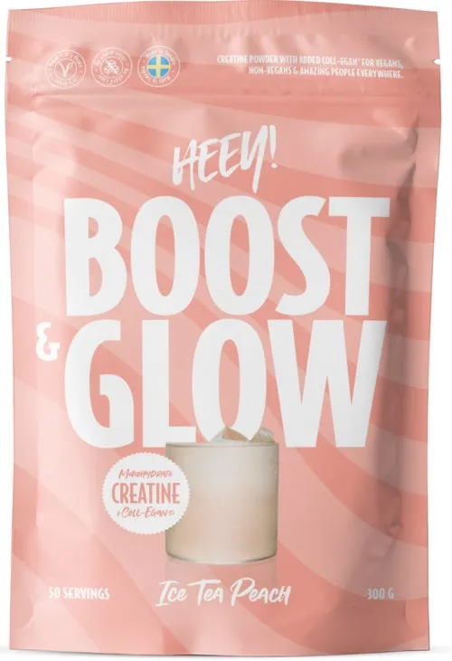 Heey! Creatine Boost & Glow Creatine + Coll-egan® Ice Tea Peach 300 g