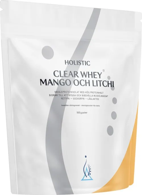 Holistic Clear Whey vassleproteinisolat mango och litchi 500 g
