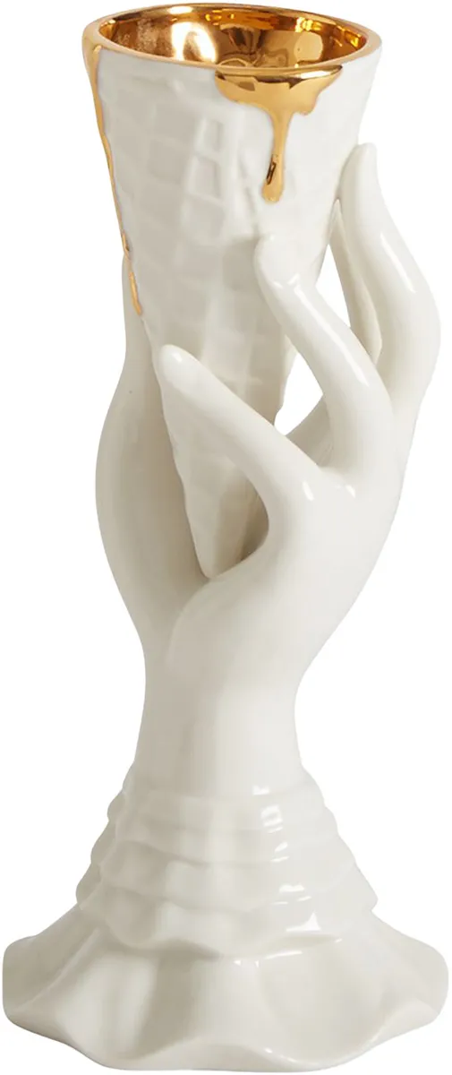 GILDED I-SCREAM VASE