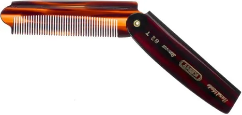 Kent Brushes Handmade Mens Large Folding Pocket Comb Fine