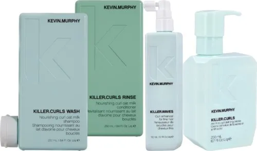 Kevin Murphy Killer Curls Bundle Wash 250 ml & Rinse 250 ml & Anti-frizz Creme 200 ml & Enhancer 150 ml