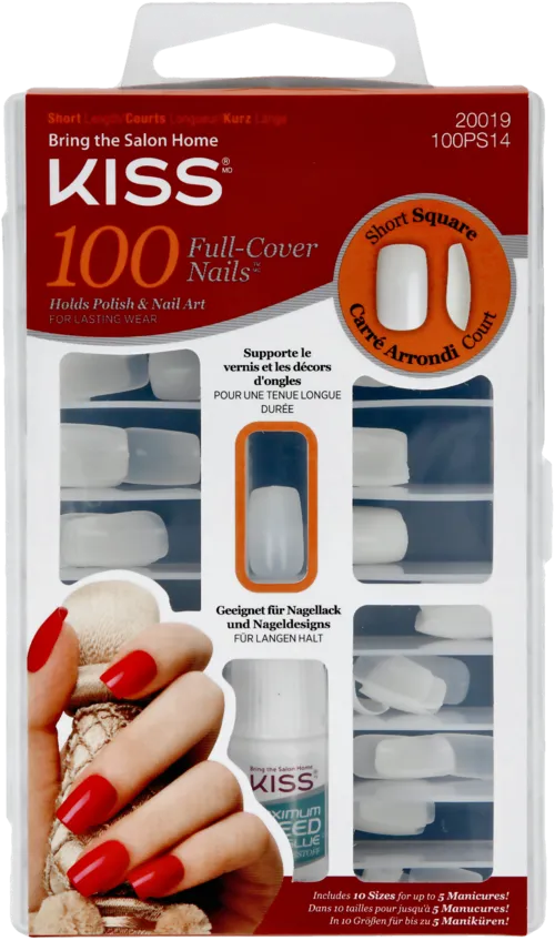 Kiss 100 Full Cover Nails Short Square