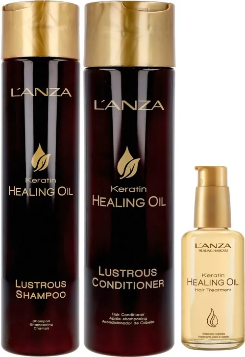 Lanza Healing Oil Bundle Shampoo 300 ml & Conditioner 250 ml & Treatment Oil 100 ml