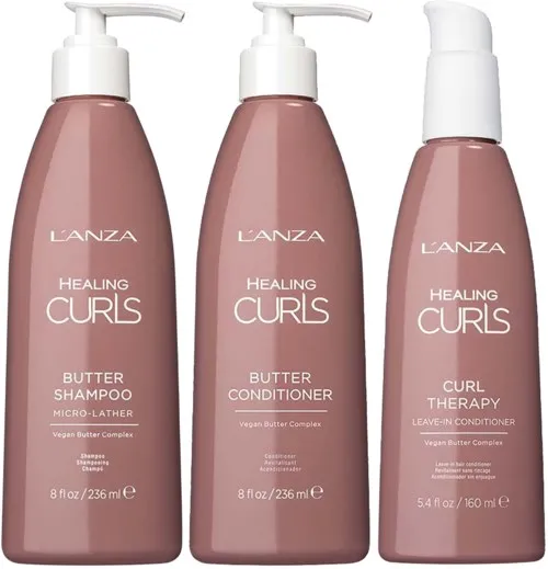 Lanza Healing Curls Bundle Shampoo 236 ml & Conditioner 236 ml & Leave-in 160 ml