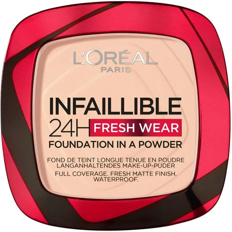 L'Oréal Paris Cosmetics Infaillible 24h Fresh Wear Powder Foundation 9 gr. - 180 Rose Sand