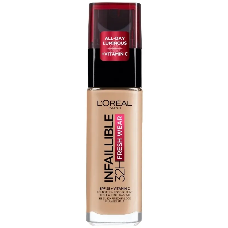 L'Oréal Paris Cosmetics Infaillible Fresh Wear 32H Liquid Foundation 30 ml - 125 Natural Beige