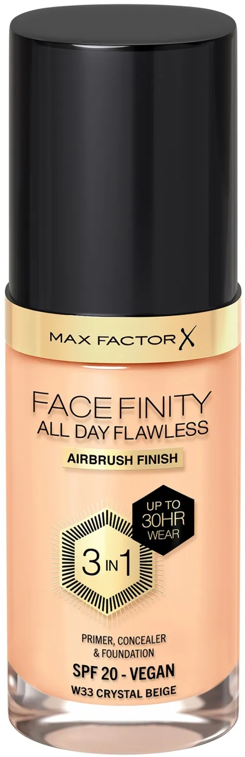 Max Factor Facefinity All Day Flawness 3in1 Liquid Foundation 33 Crystal Beige
