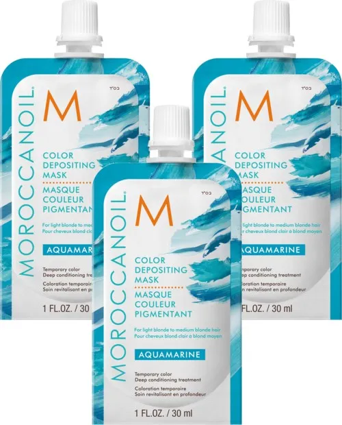 Moroccanoil Color Depositing Mask Aquamarine 30 ml x 3